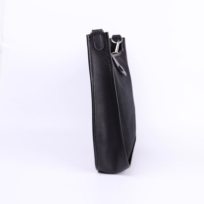 Hermes Evelyne PM in Black Box Calf Toile  2004 PHW
