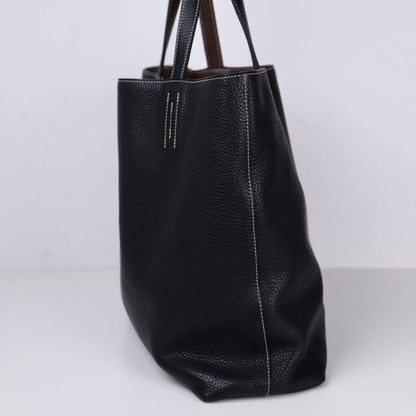 Hermes｜ Double Sens shoulder bag reversible Tote bag Black/Chocolate Togo 2013