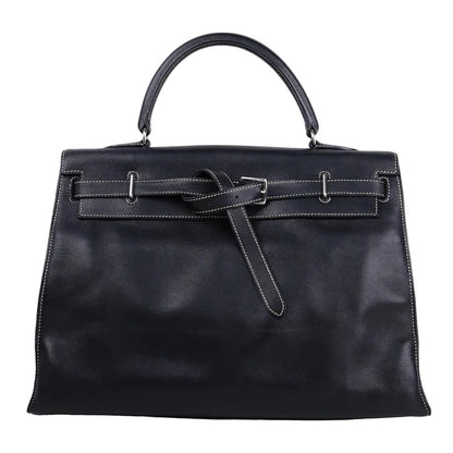 Hermes｜Kelly Flat  Handbag Black Swift 2007