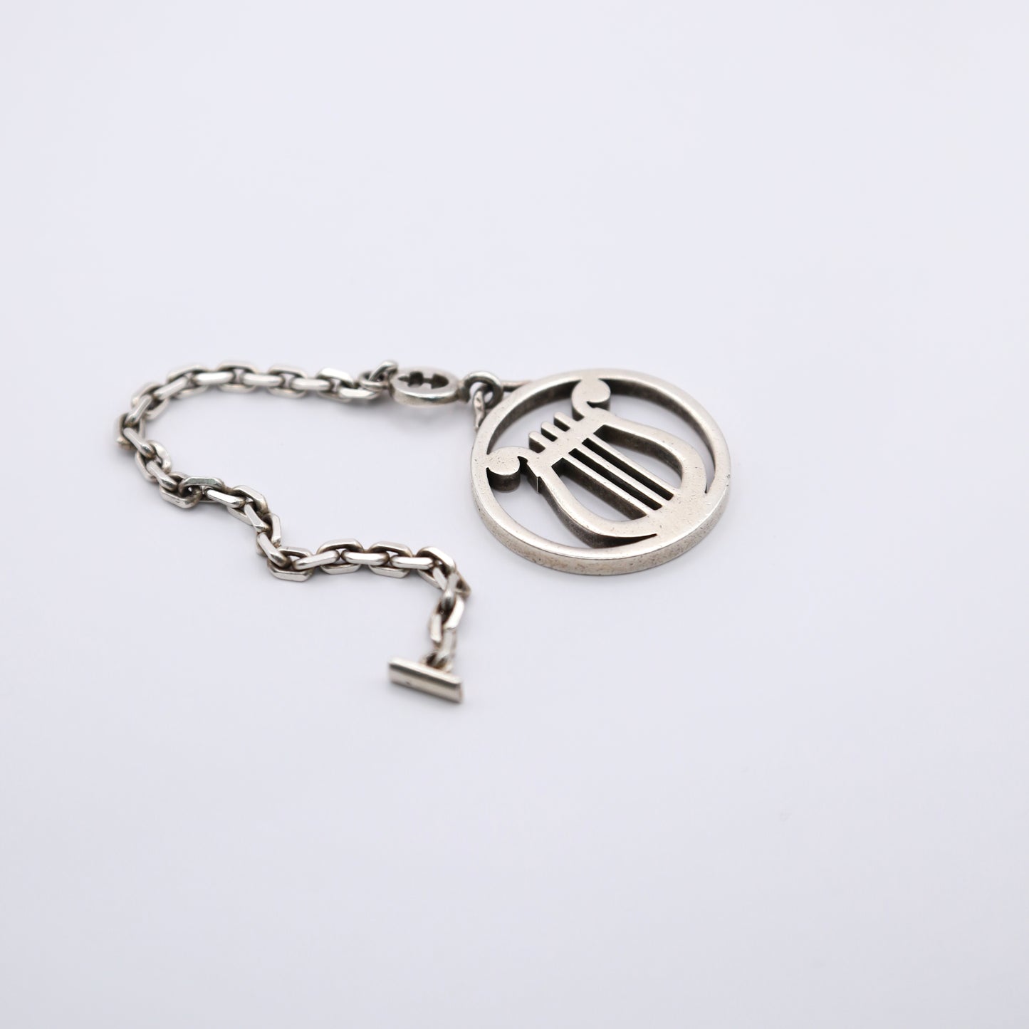 Hermes | S925 Silver Chain Harp Bag Charm