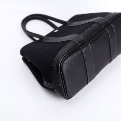 Hermes Garden Party TTPM Handbag in Black Buffalo/Canvas 2004,corner3
