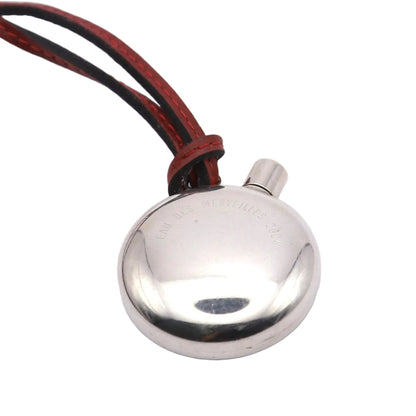 Hermes 2004 Limited Sterling Silver Perfume Bottle Pendant Necklace，back view
