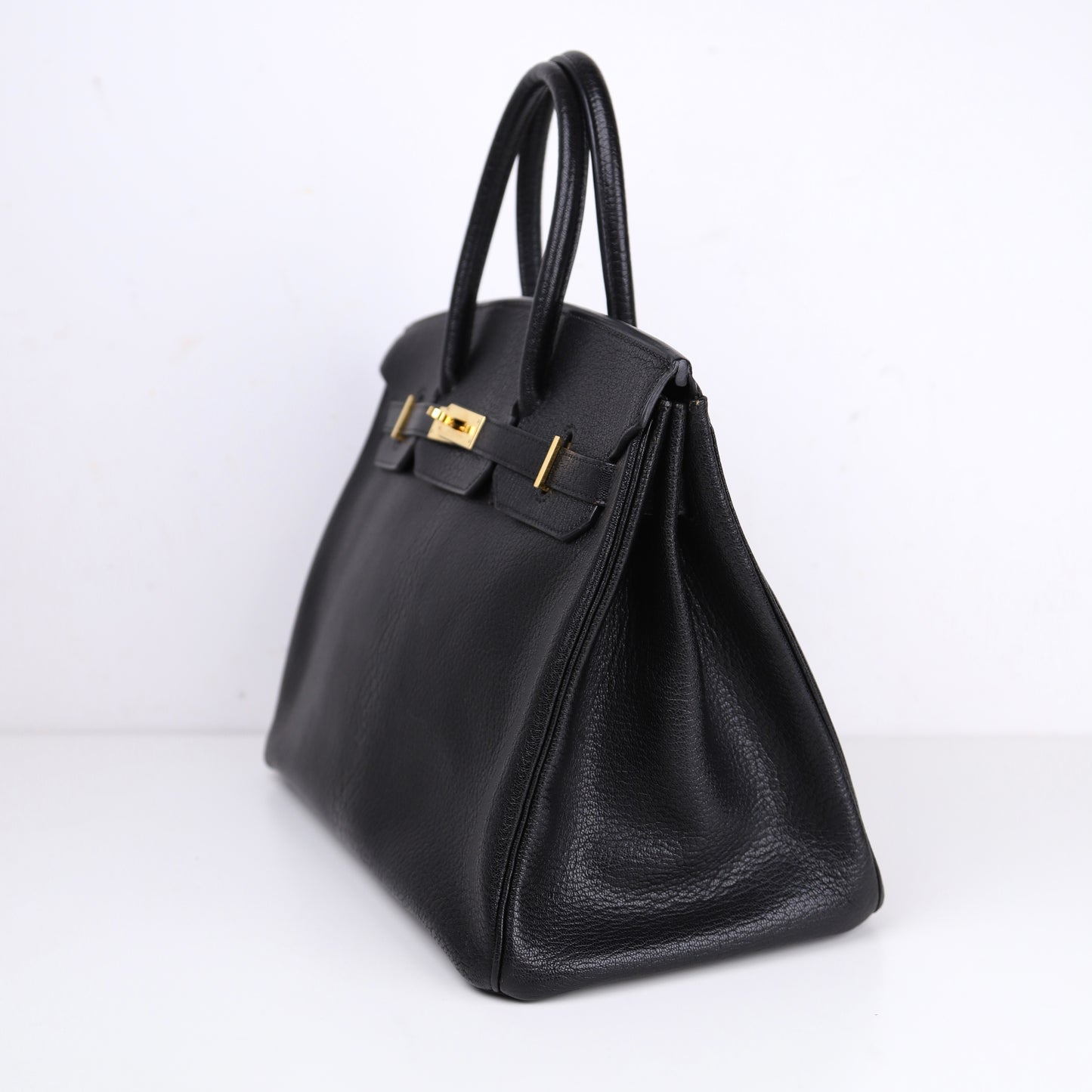 Hermes| Birkin 35 Handbag  Black Coromandel Cherve 2001
