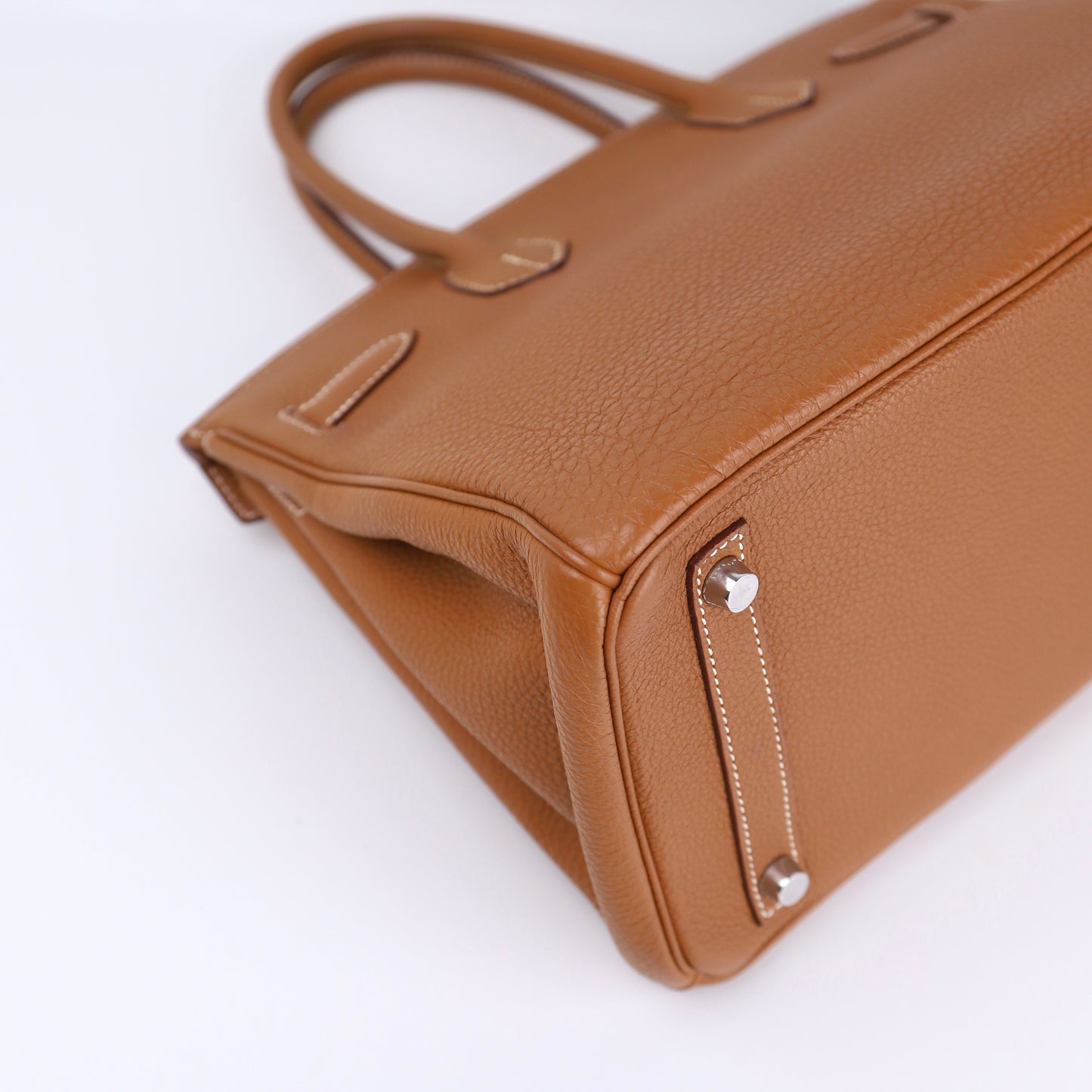 Hermes Birkin 30 Handbag in Togo Gold 2008,corner3