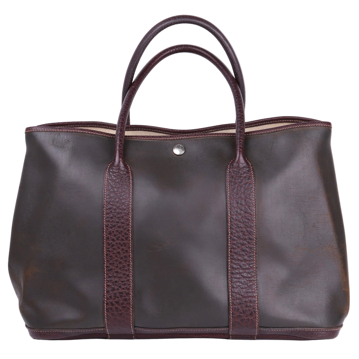 Hermes Amazonia Garden Party PM Handbag, front view