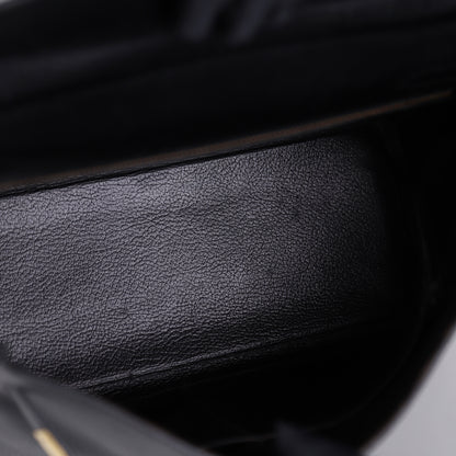 Hermes Kelly 32 Handbag in Vachette Ardennes  Black 1991，inside