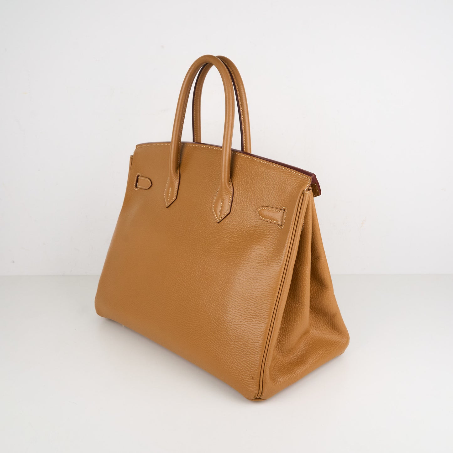 Hermes｜Birkin 35 Handbag Natural Sable Vachette Ardennes 2002
