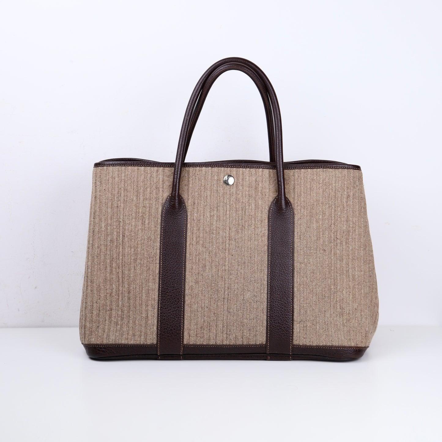Hermes｜ Limited Garden Party PM Wool/Buffalo Handbag 2006
