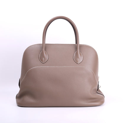 Hermes Bolide Relax 35 Handbag in Novillo Etoupe 2015,front view