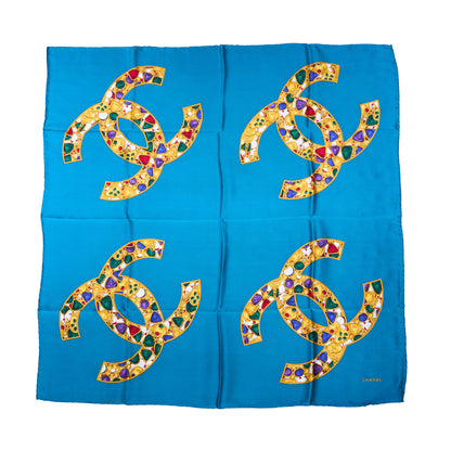 Chanel  | Coco Mark Silk Scarf