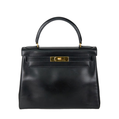 Hermes｜ Kelly28 Handbag Box calf 1992