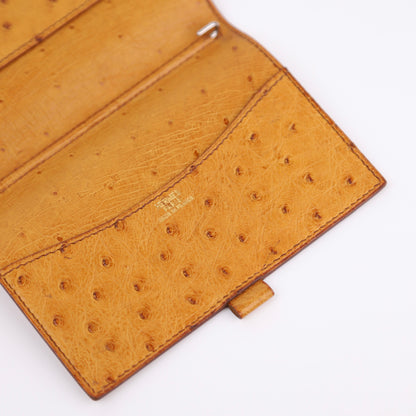 Hermes Journal Case Passport Cover in Ostrich 1994,logo
