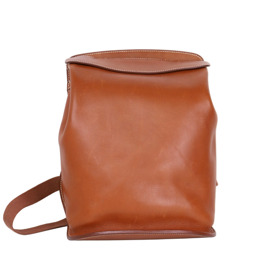 Hermes｜ Sherpa PM Barenia Backpack Fauve 2000