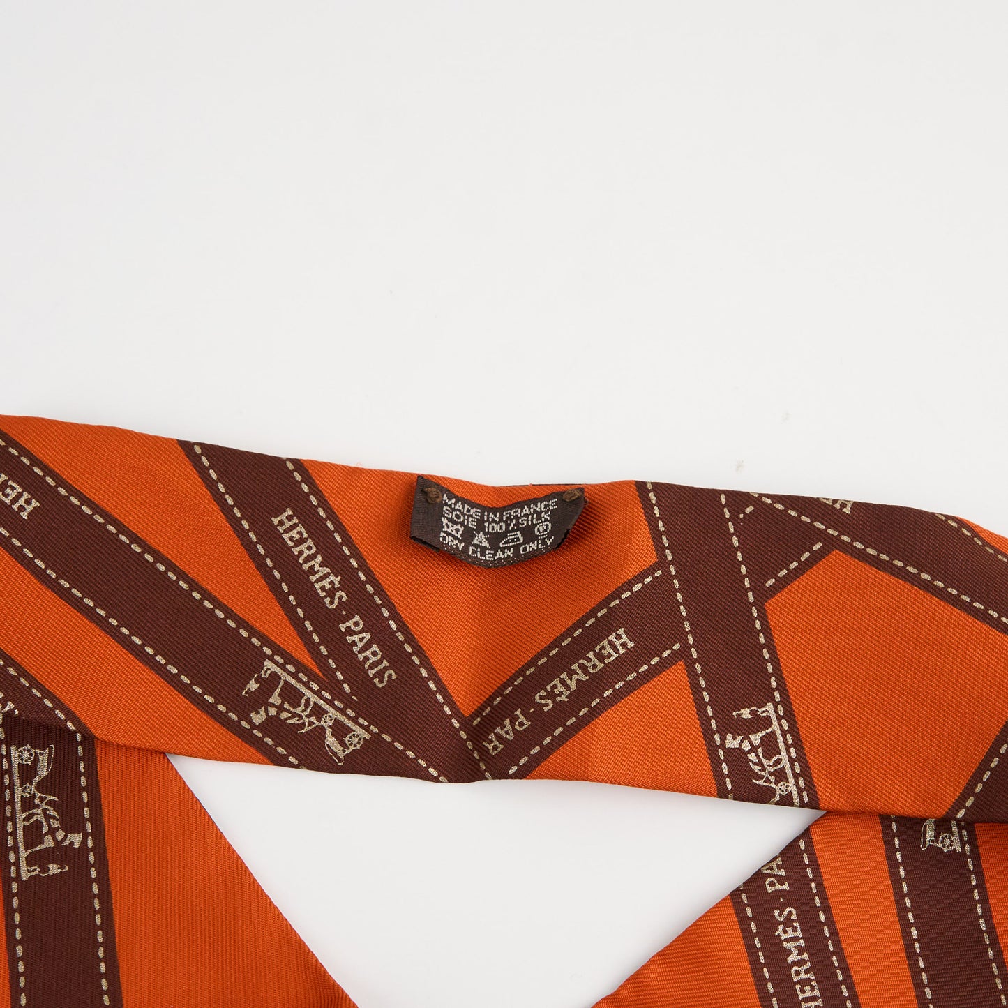 Hermes |Orange Ribbon  Twilly