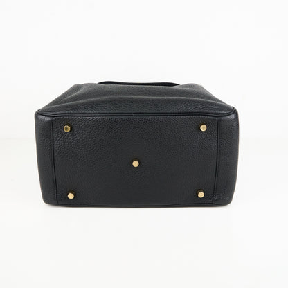 Hermes｜ Lindy 30 2-way Handbag  Black Taurillon Clemence 2011