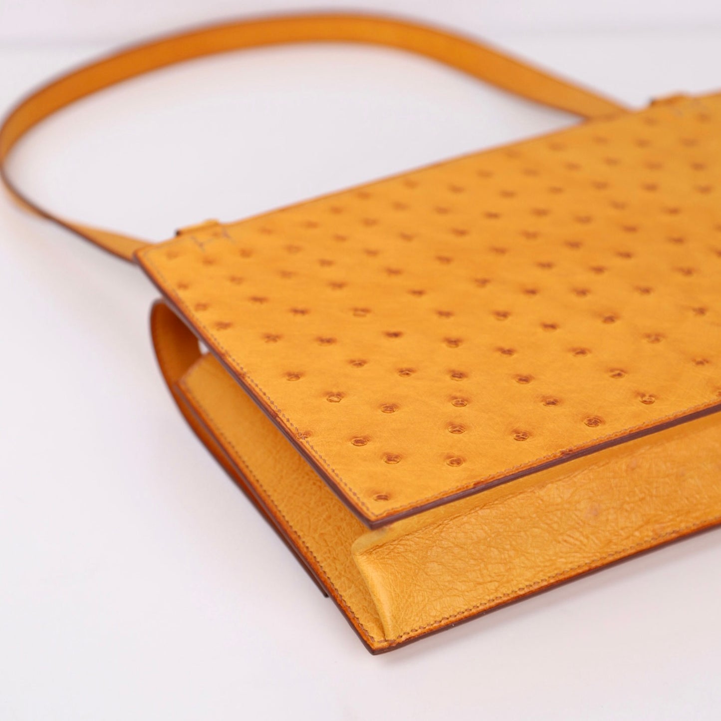 Hermes｜Valentine  Shoulder bag Saffron Ostrich 2000