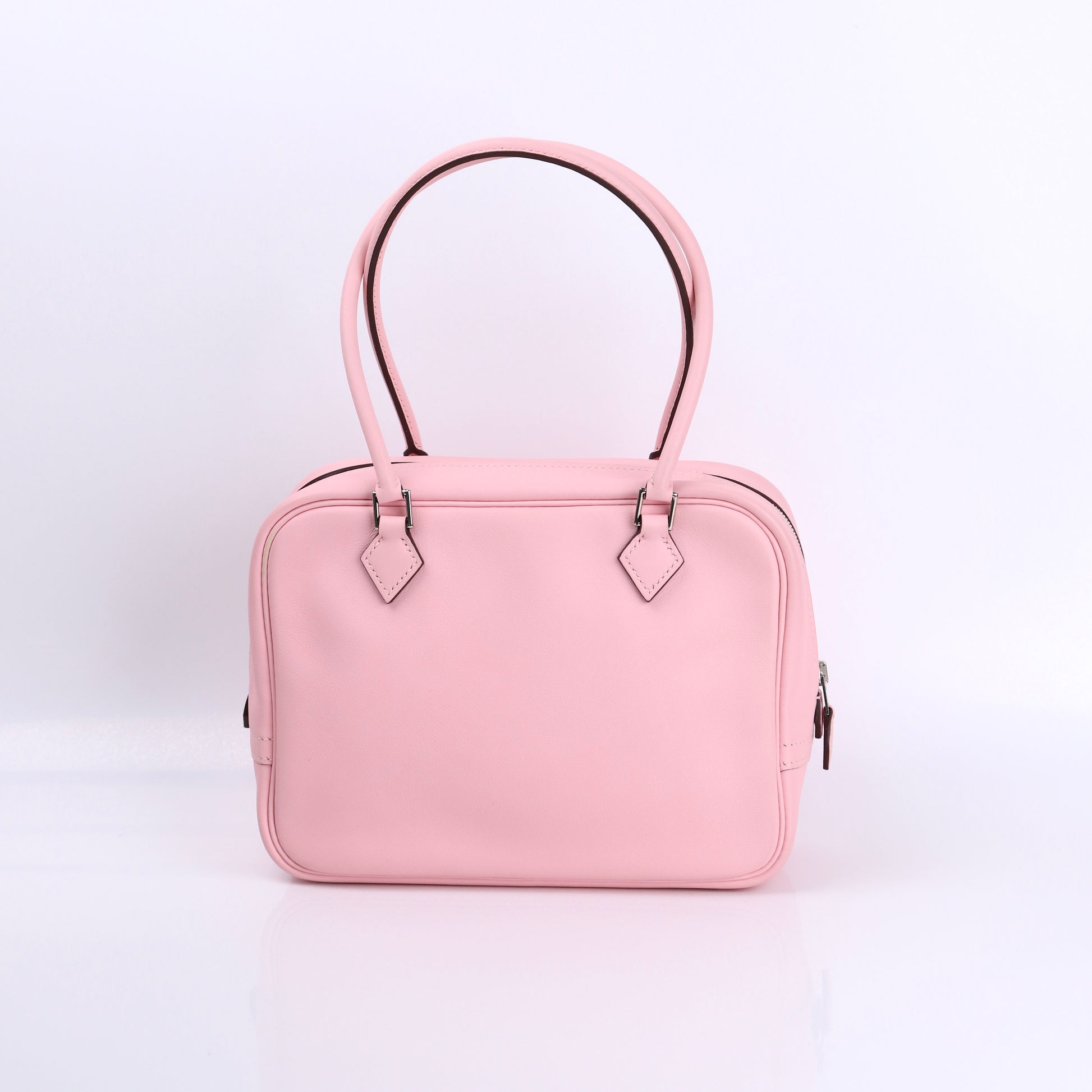 Hermes Plume Mini Handbag Plume in Rose Sakura Swift 2015, front view