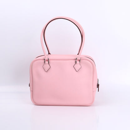 Hermes Plume Mini Handbag Plume in Rose Sakura Swift 2015, front view
