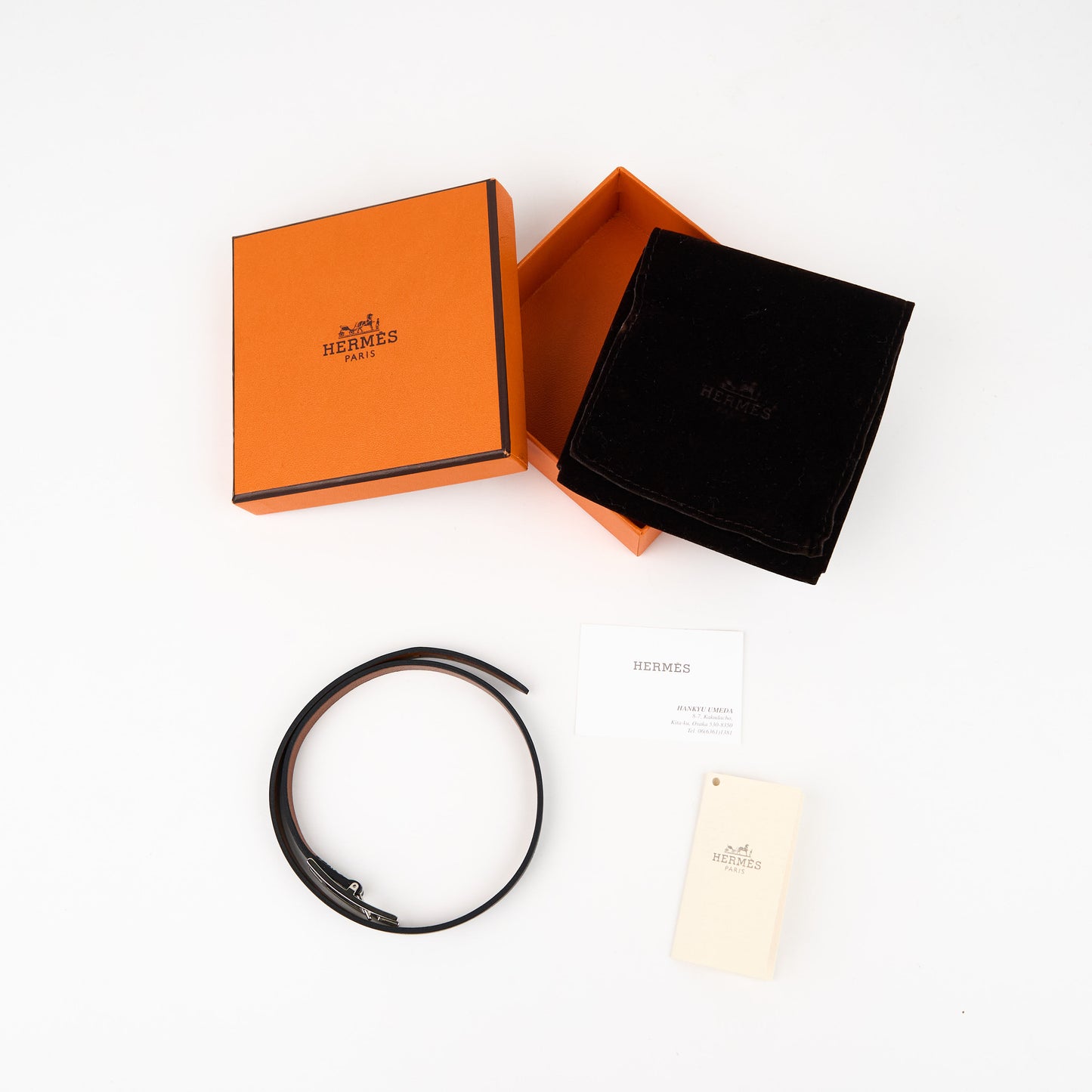 Hermes |Behapi Double Tour bracelet Black Swift