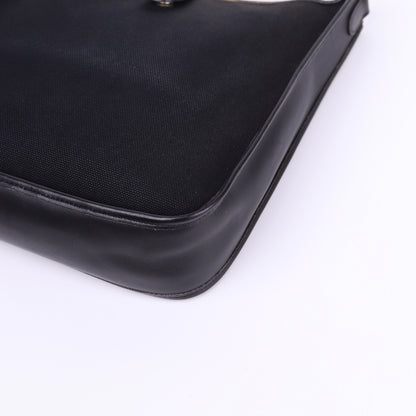Hermes Evelyne PM in Black Box Calf Toile  2004 PHW