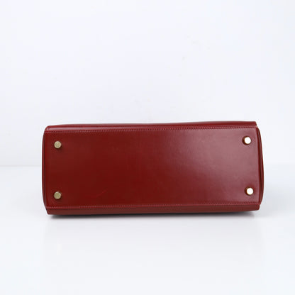 Hermes Kelly 28 Handbag in Box calf  Rouge H 2001, bottom