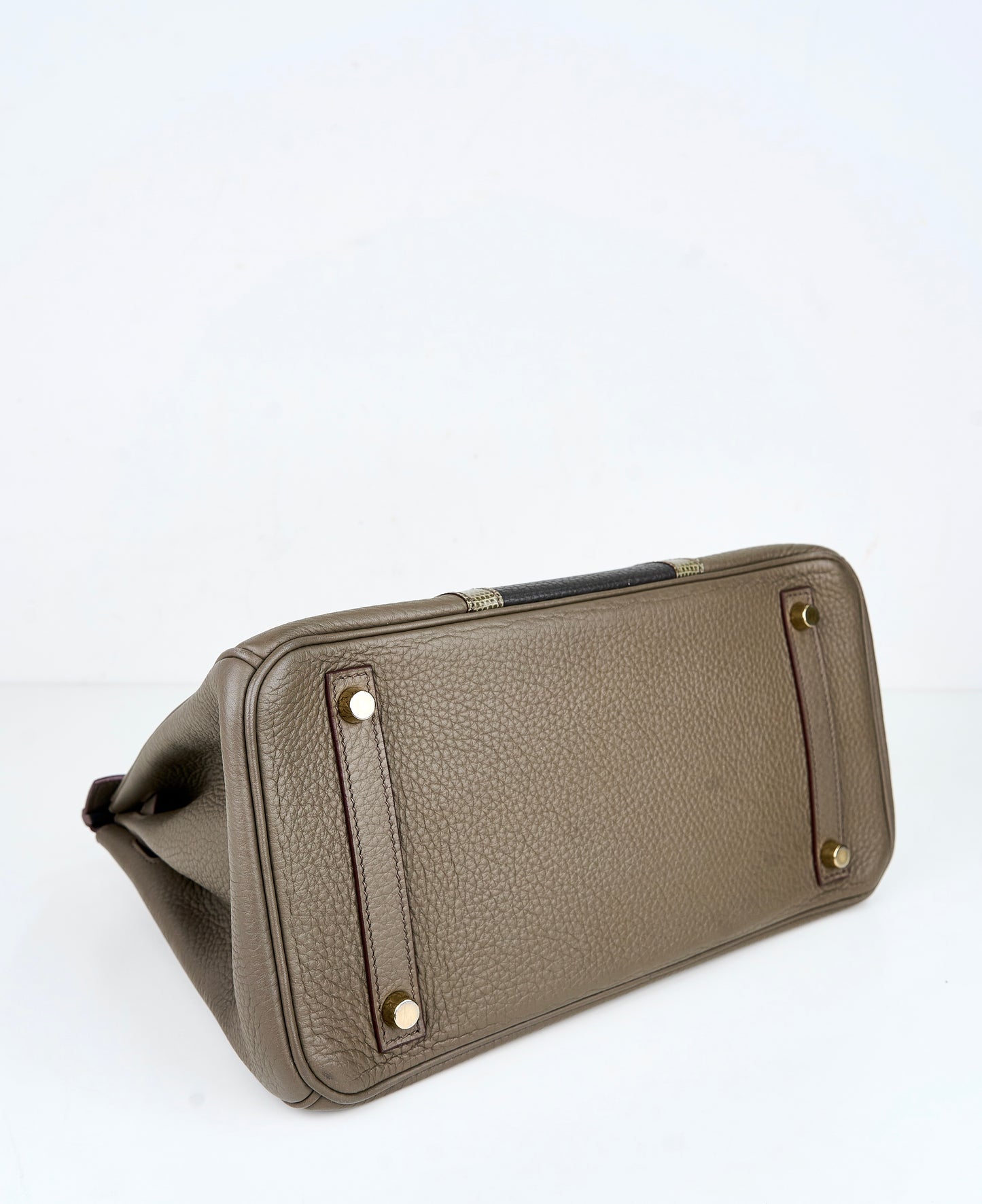 Hermes｜Birkin 30 Club Togo/Lizard  Etain/Graphite/Vert Olive  2011