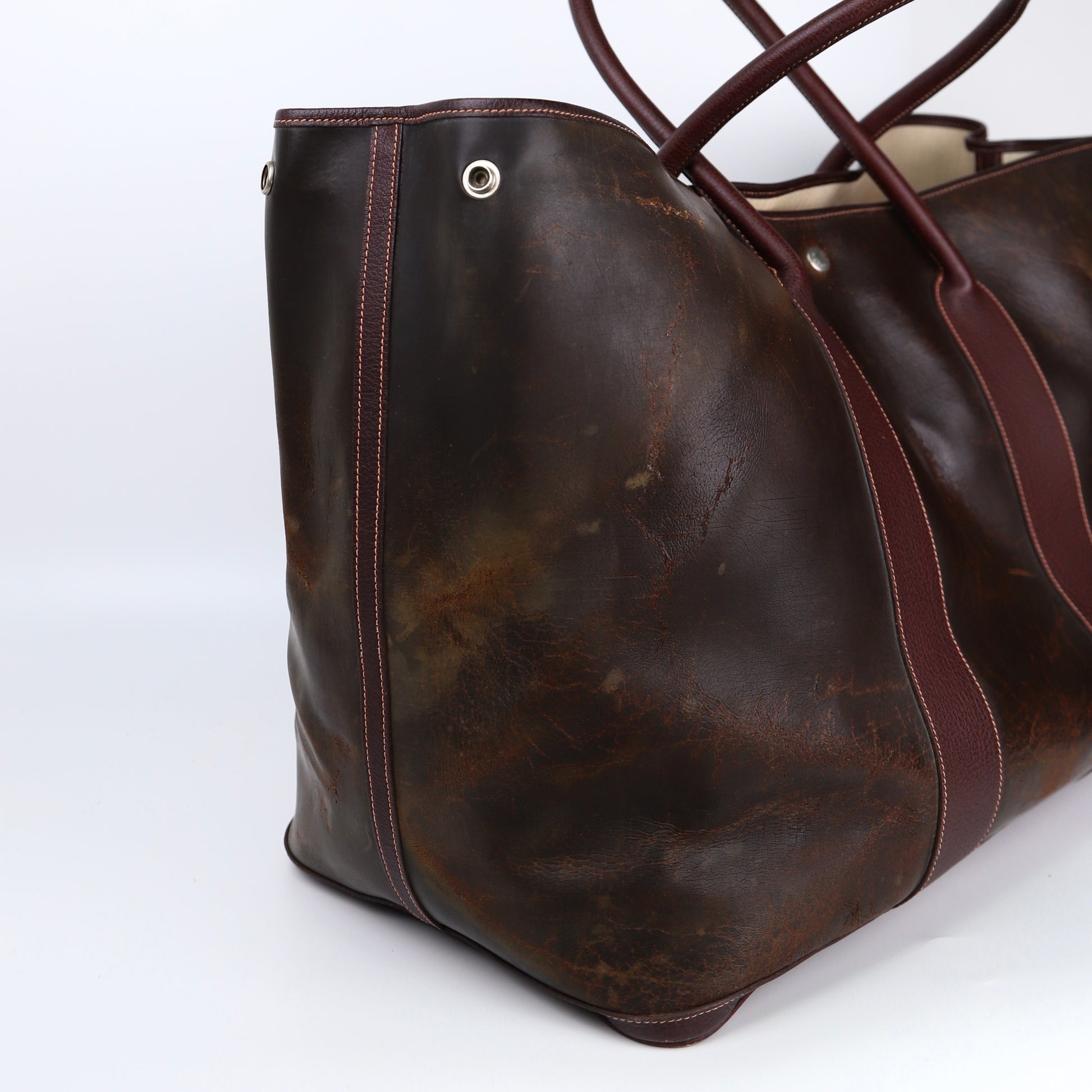 Hermes Garden Party GM Handbag in Brown Amazonia, right side