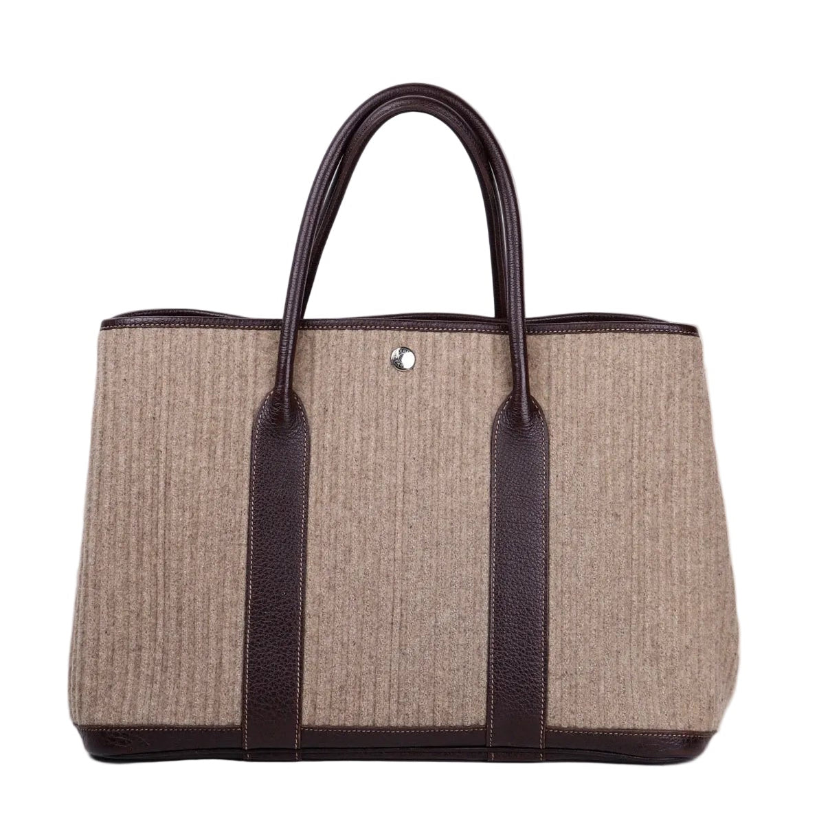 Hermes｜ Limited Garden Party PM Wool/Buffalo Handbag 2006