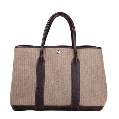 Hermes｜ Limited Garden Party PM Wool/Buffalo Handbag 2006