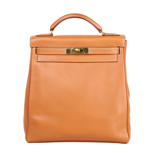 Hermes｜ Kelly Ado GM Gulliver  Backpack Gold 1996