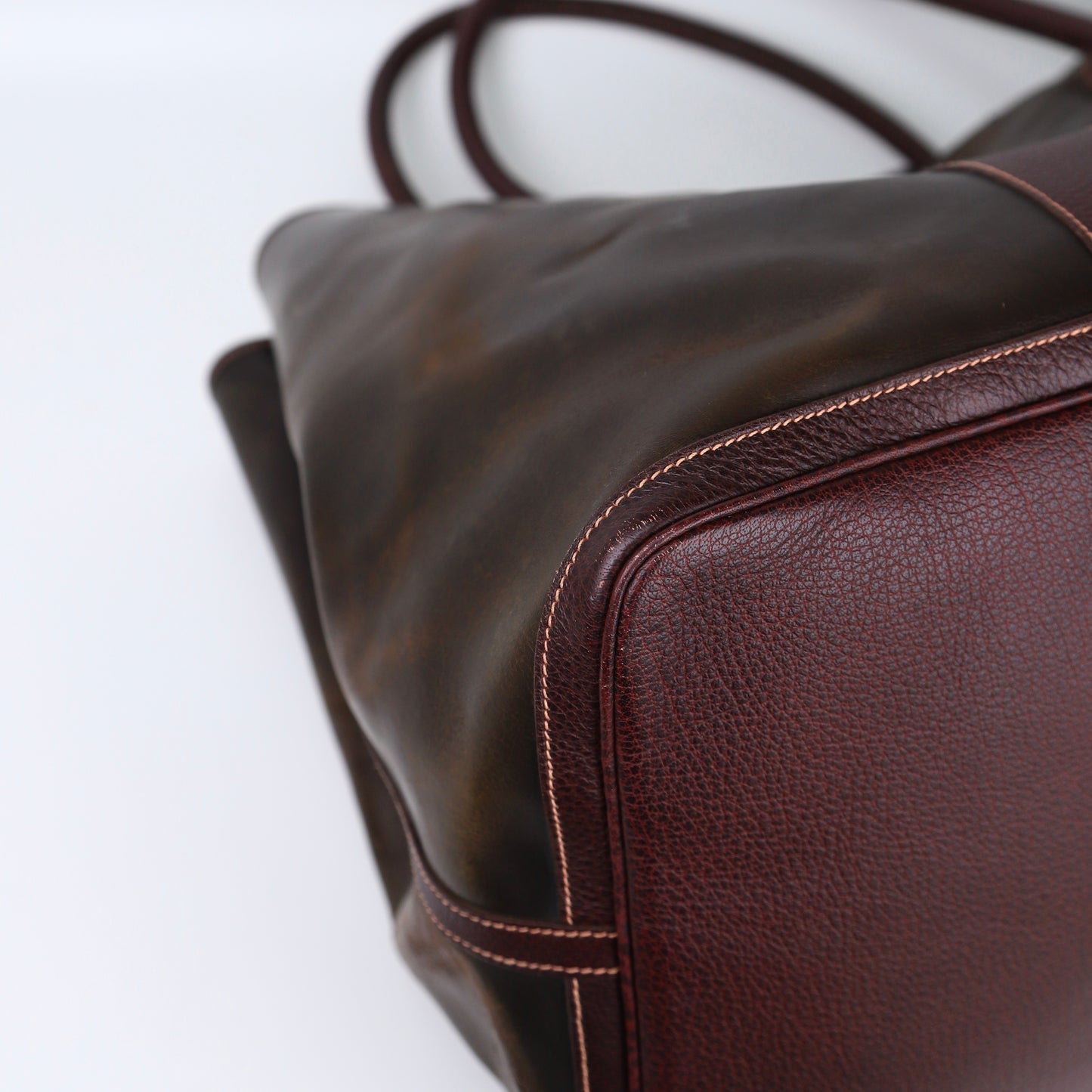 Hermes Garden Party GM Handbag in Brown Amazonia,corner1