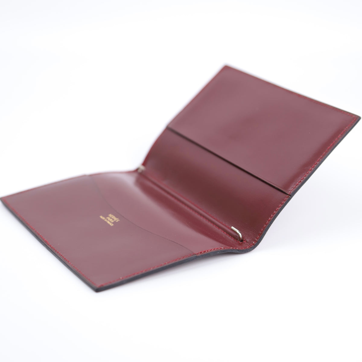 Hermes Journal Case Passport Cover in Box-calf Rouge H 1987,hardware