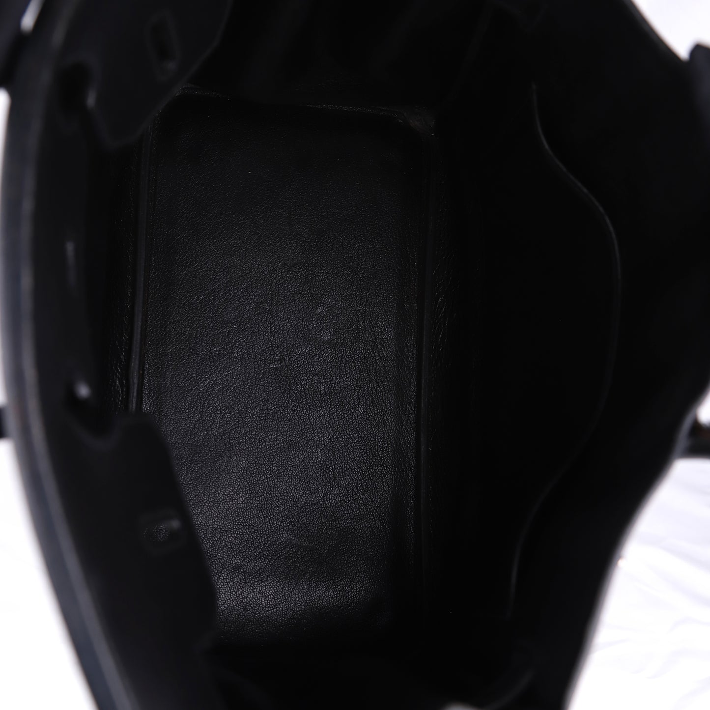 Hermes Hac 32 Handbag in Evercalf Black 2009，inside