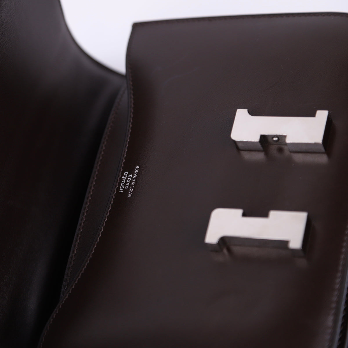 Hermes Constance 19 Shoulder Bag in Box-Calf Chocolat 2016 PHW,logo