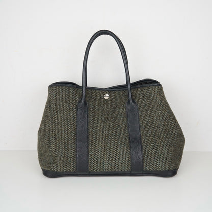Hermes｜ Garden Party PM  Wool Handbag 2003