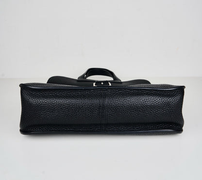 Hermes｜ Halzan 31 Black Taurillon Clemence 5 way handbag  C 2018