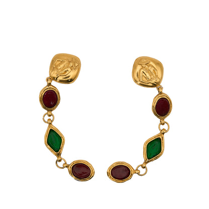 Chanel｜ Vintage Coco Portrait Gripoix Earring