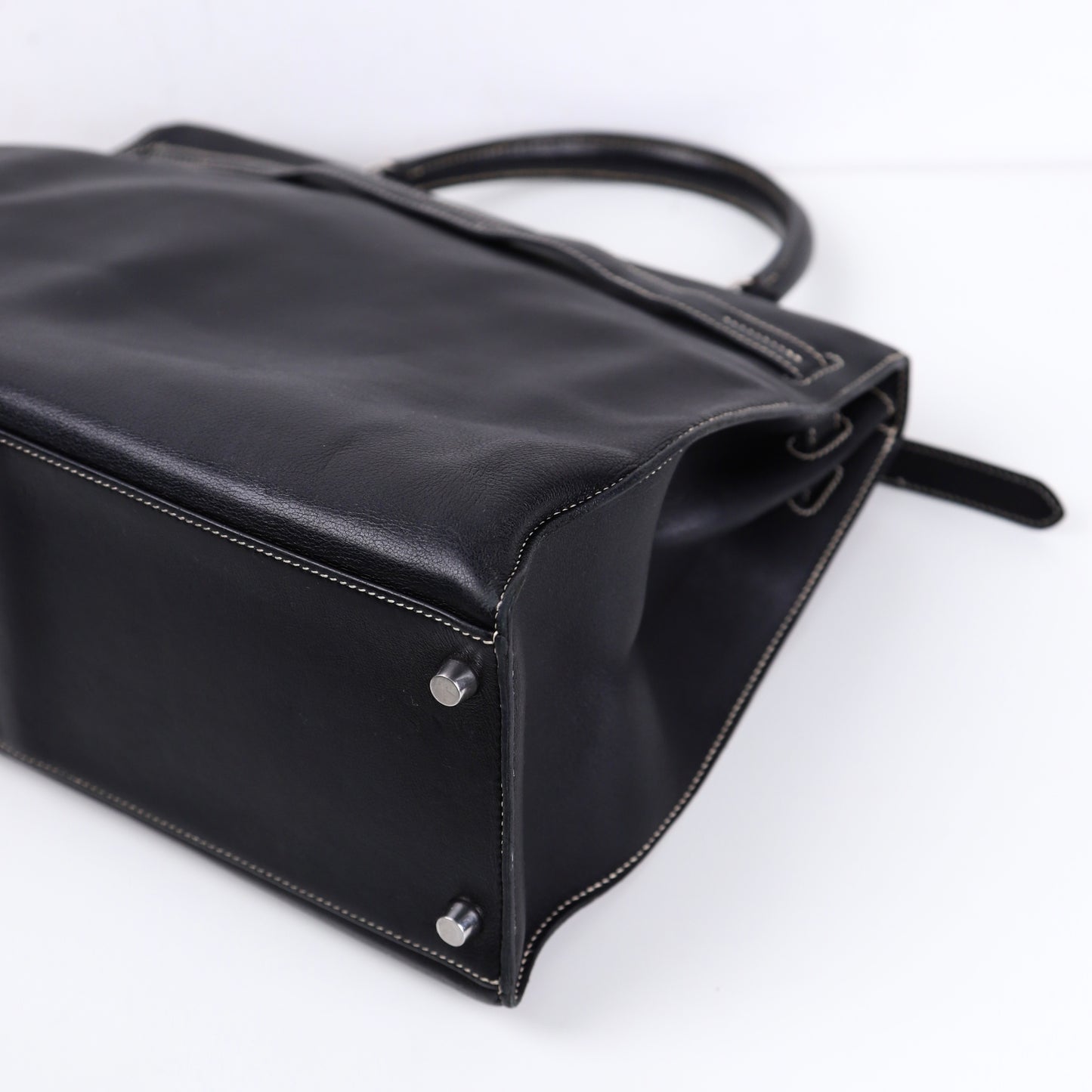 Hermes｜Kelly Flat  Handbag Black Swift 2007