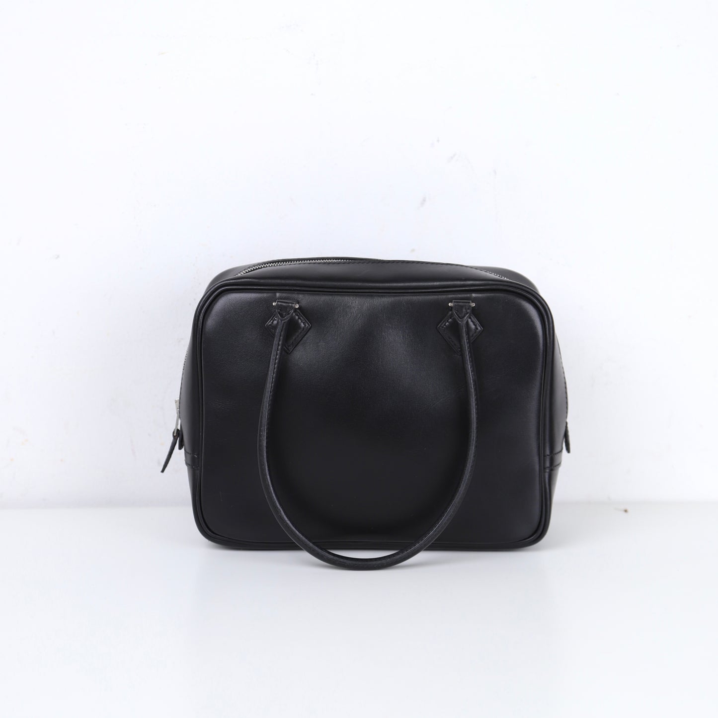 Hermes Plume Mini  Handbag in Box Calf Black 2002, front view