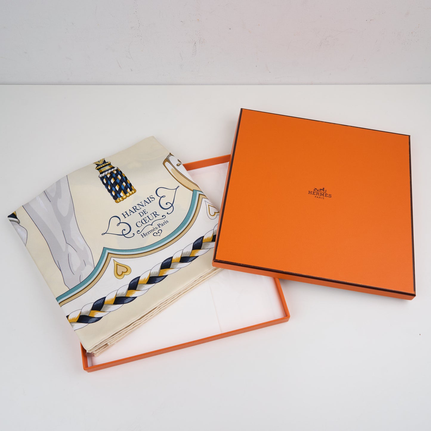 Hermes | Silk Scarf Carre 90 Harnais de Coeur