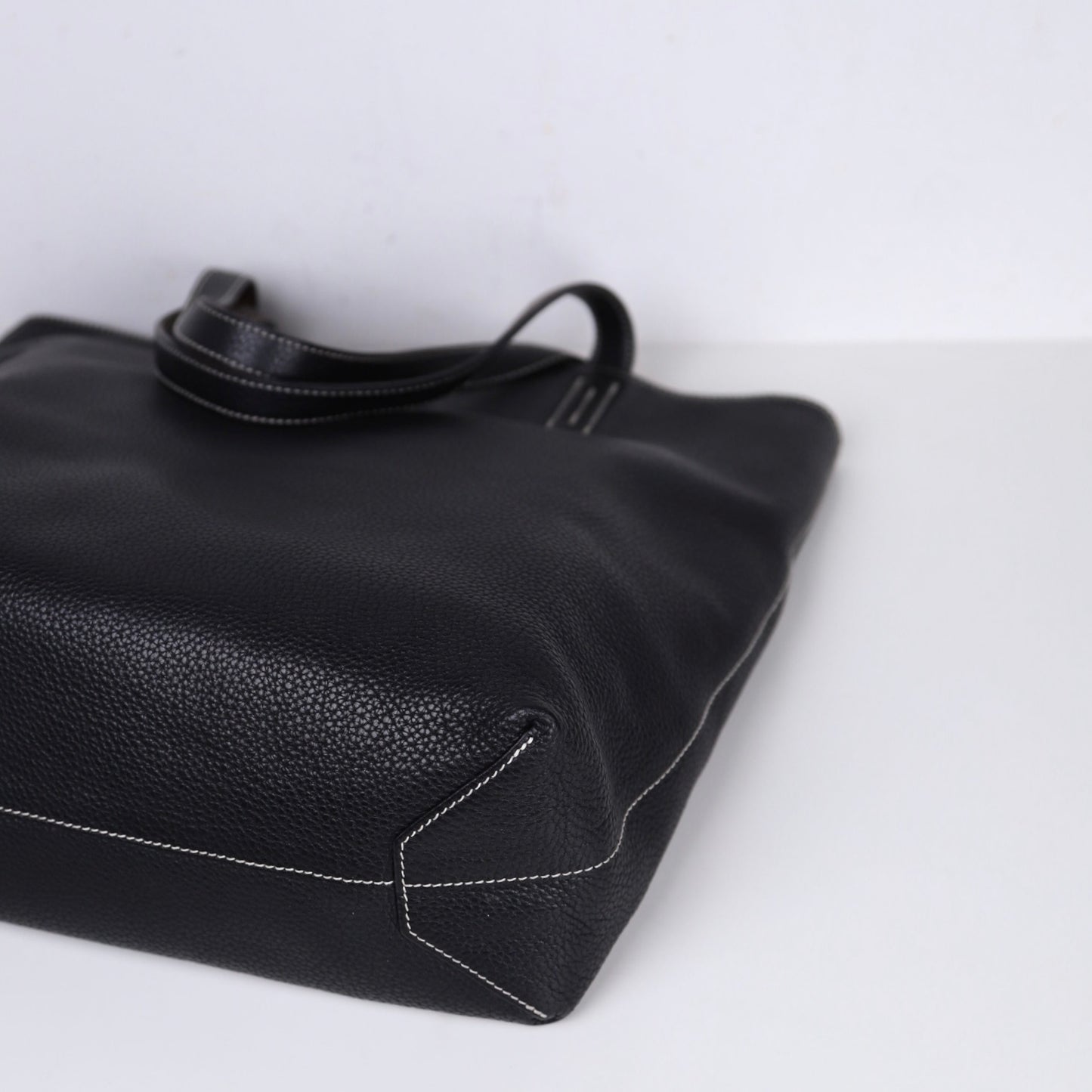 Hermes｜ Double Sens shoulder bag reversible Tote bag Black/Chocolate Togo 2013