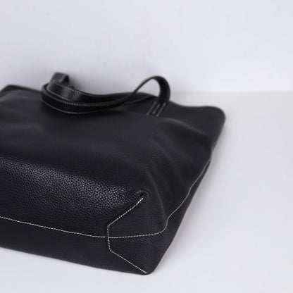 Hermes｜ Double Sens shoulder bag reversible Tote bag Black/Chocolate Togo 2013