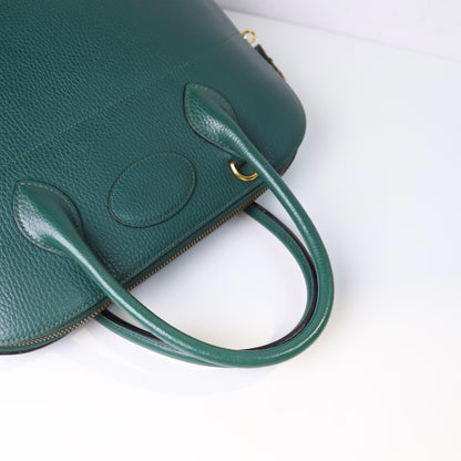 Hermes Bolide 35 2-Way in Vachette Ardennes Dark Green 1993