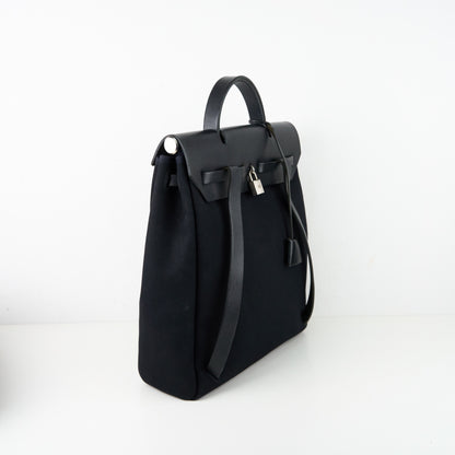 Hermes｜ Herbag Backpack PM  Black Toile 2003