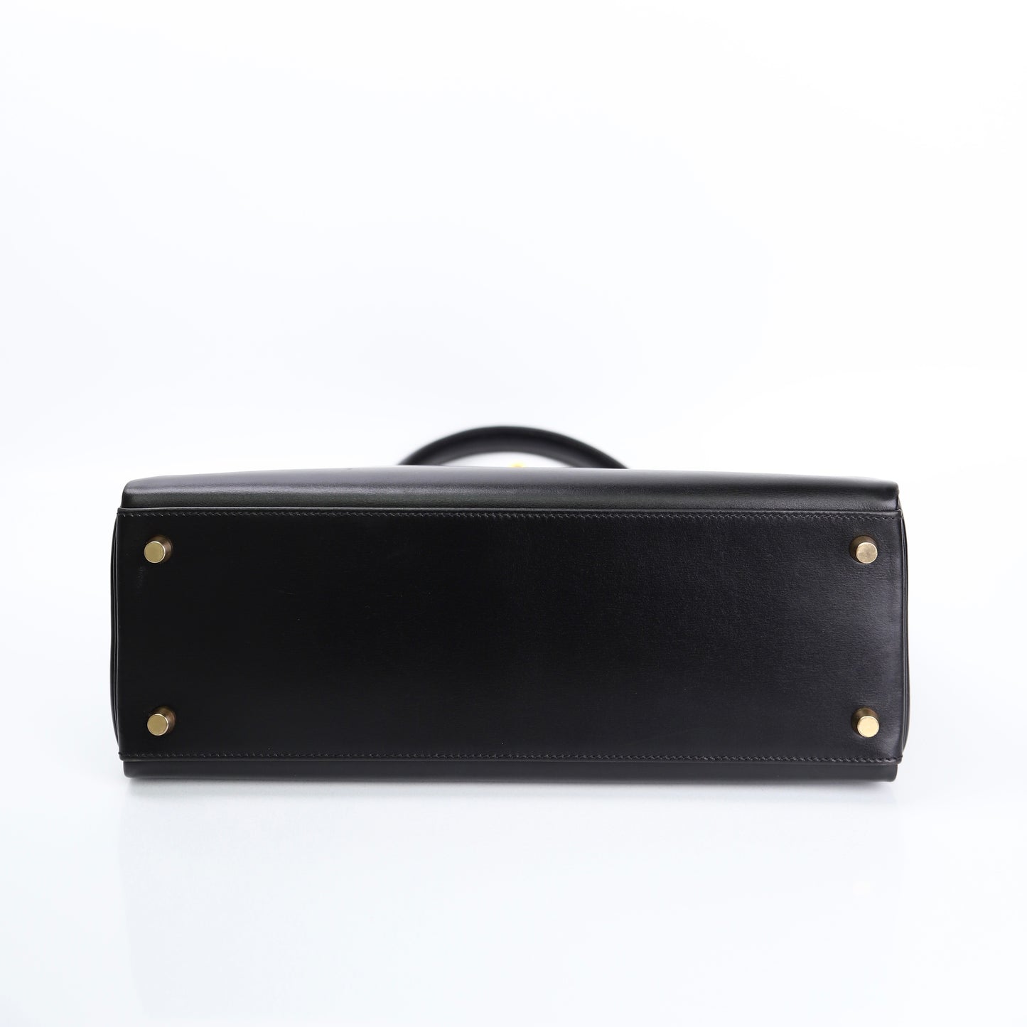 Hermes Kelly 32 Handbag in Box Calf Black 2000, bottom