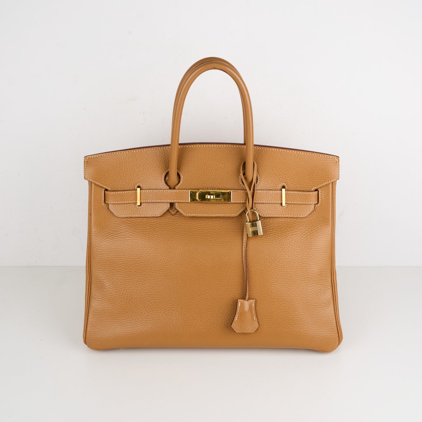 Hermes｜Birkin 35 Handbag Natural Sable Vachette Ardennes 2002