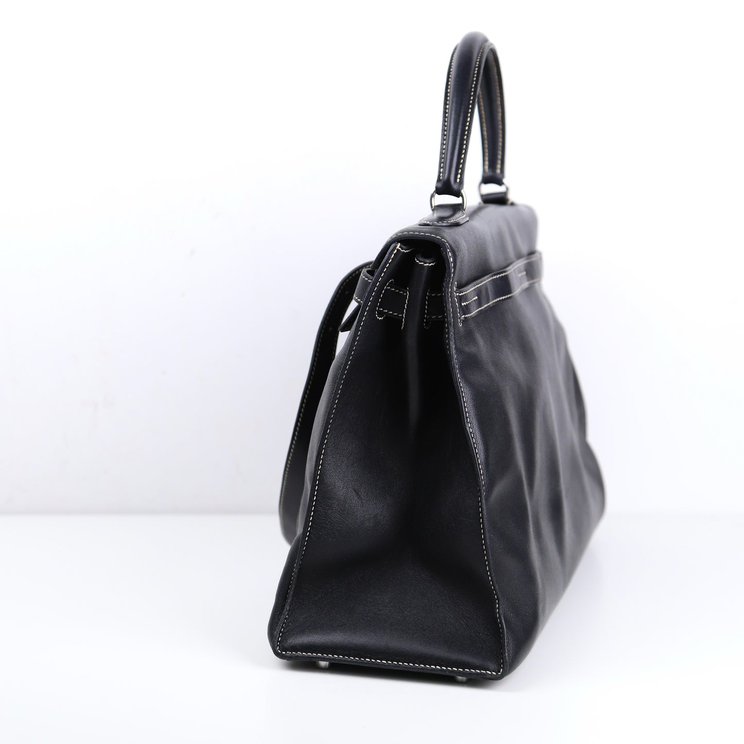 Hermes｜Kelly Flat  Handbag Black Swift 2007