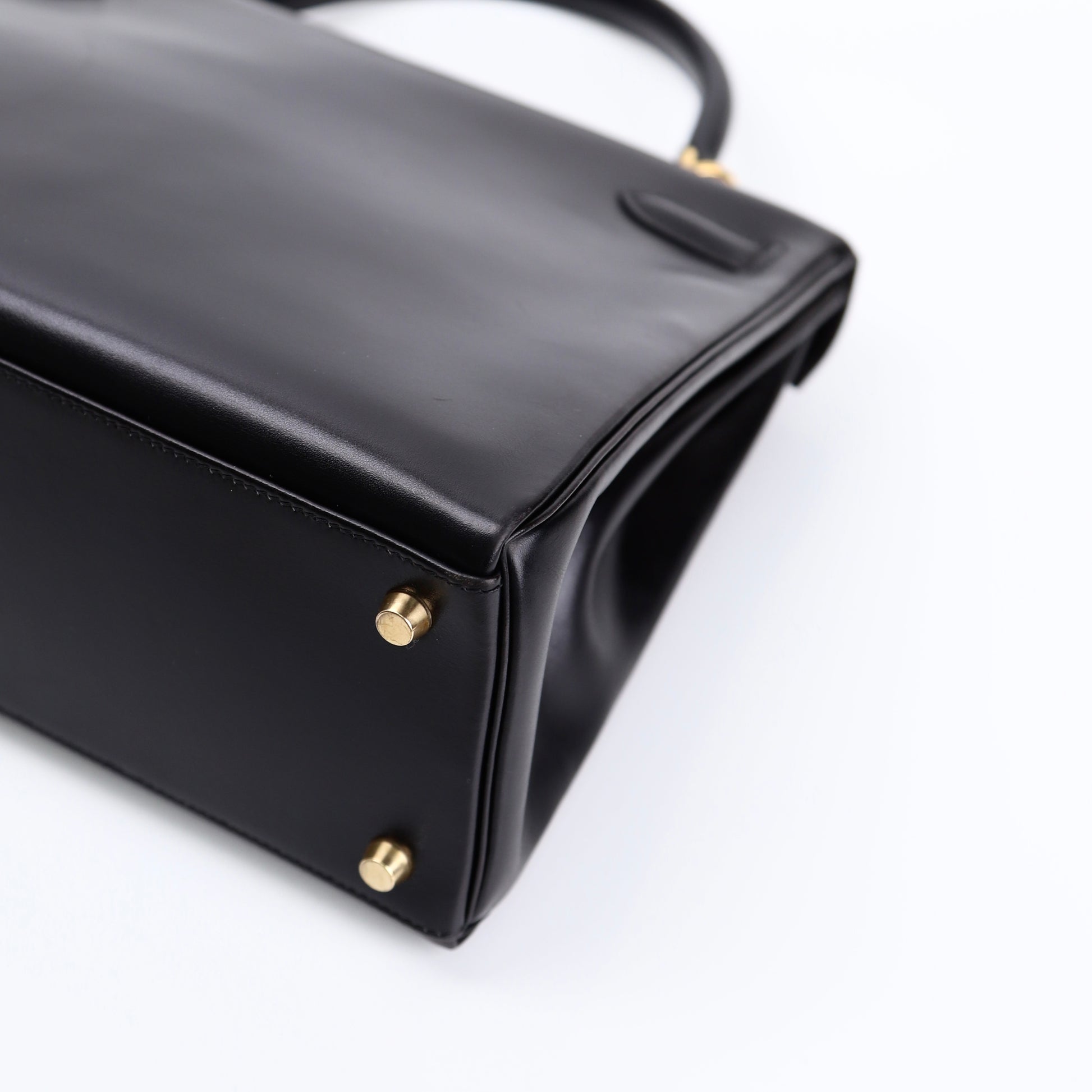 Hermes Kelly 32 Handbag in Box Calf Black 2000, corner4