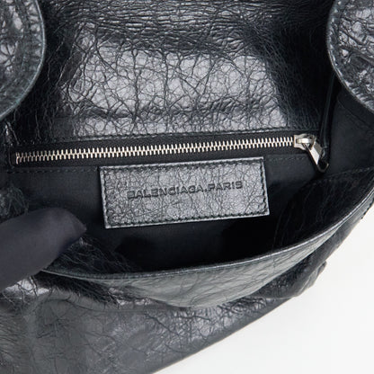 Balenciaga ｜Black messenger shoulder bag Archive city Leather