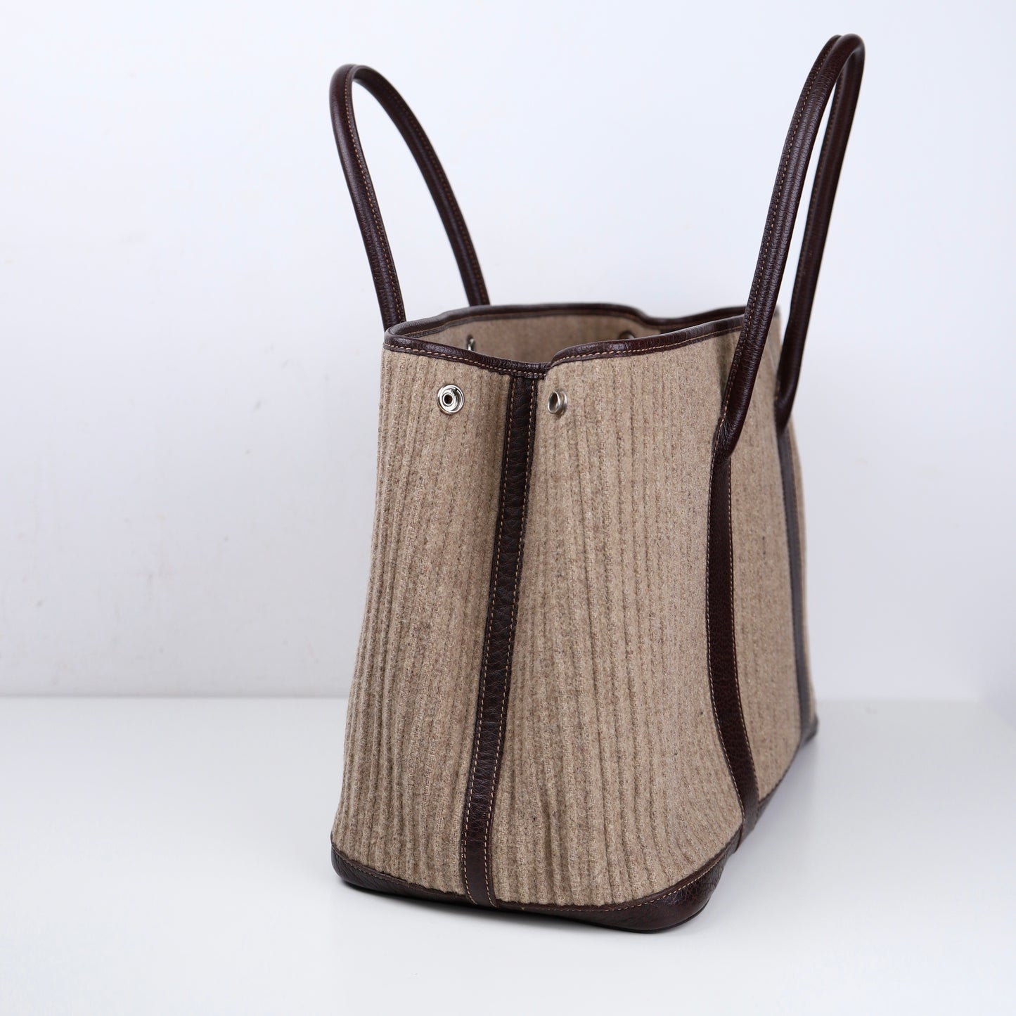 Hermes｜ Limited Garden Party PM Wool/Buffalo Handbag 2006